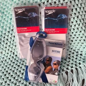 Swimmer Caps and Goggles